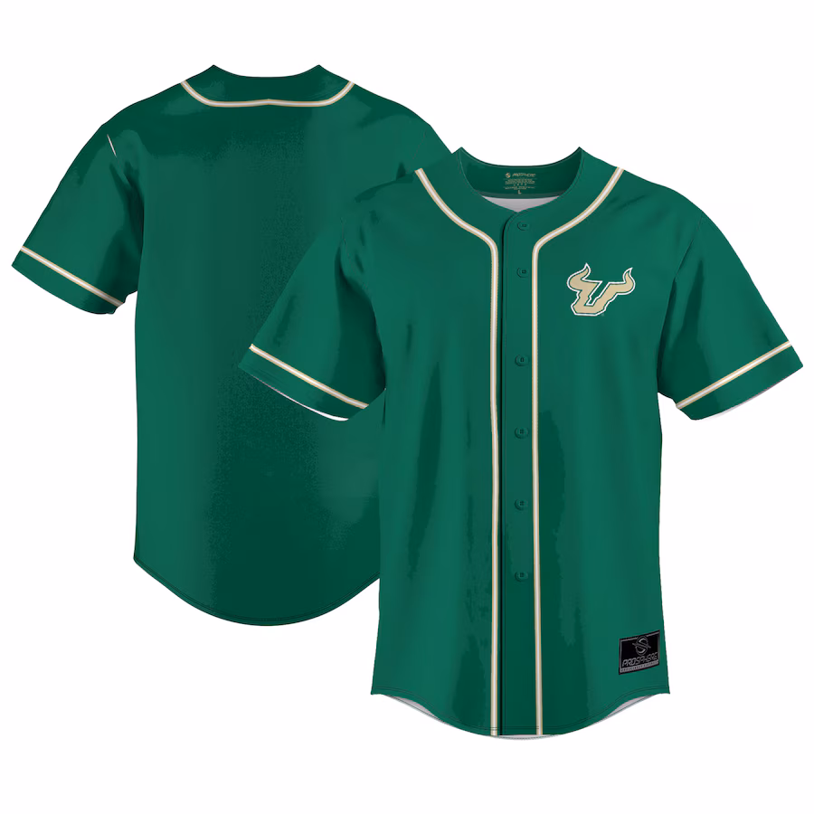 Youth ProSphere  Green South Florida Bulls  Baseball Jersey - Jersey