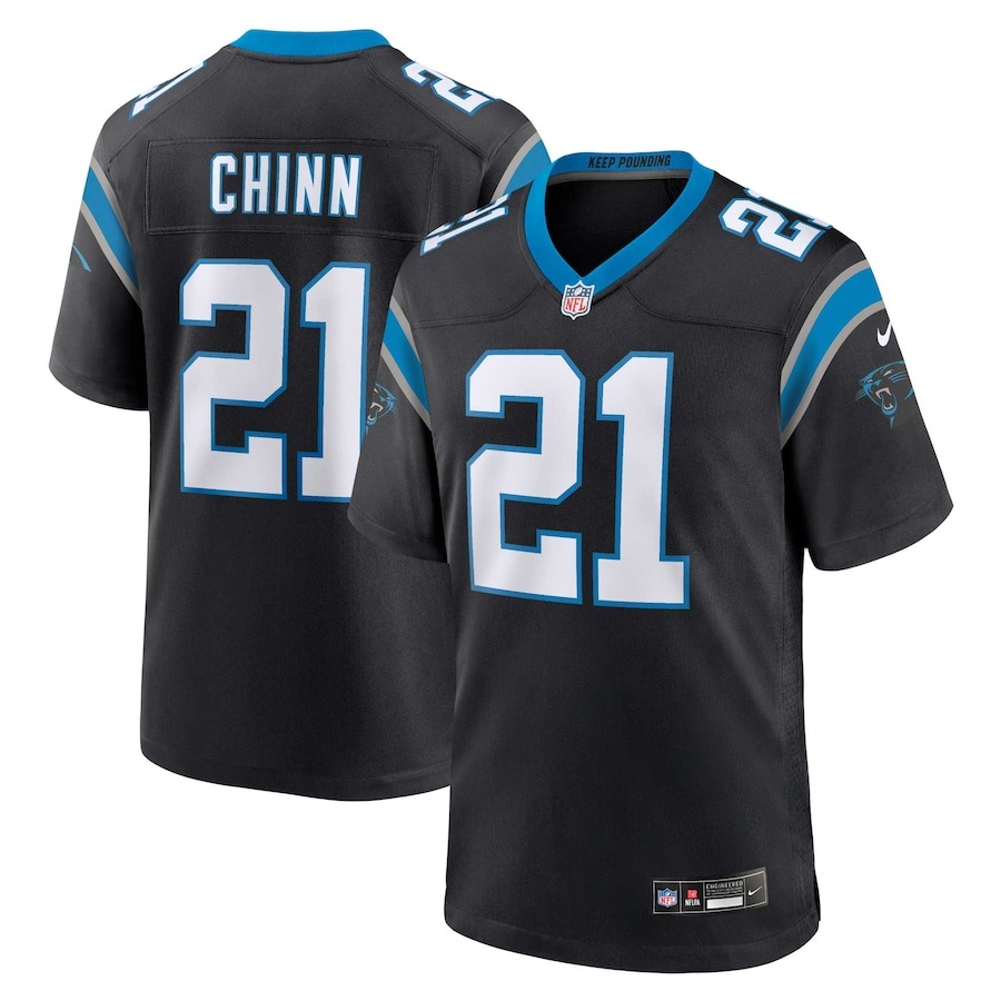 Men's Carolina Panthers Jeremy Chinn Nike Black Game Jersey - Jersey
