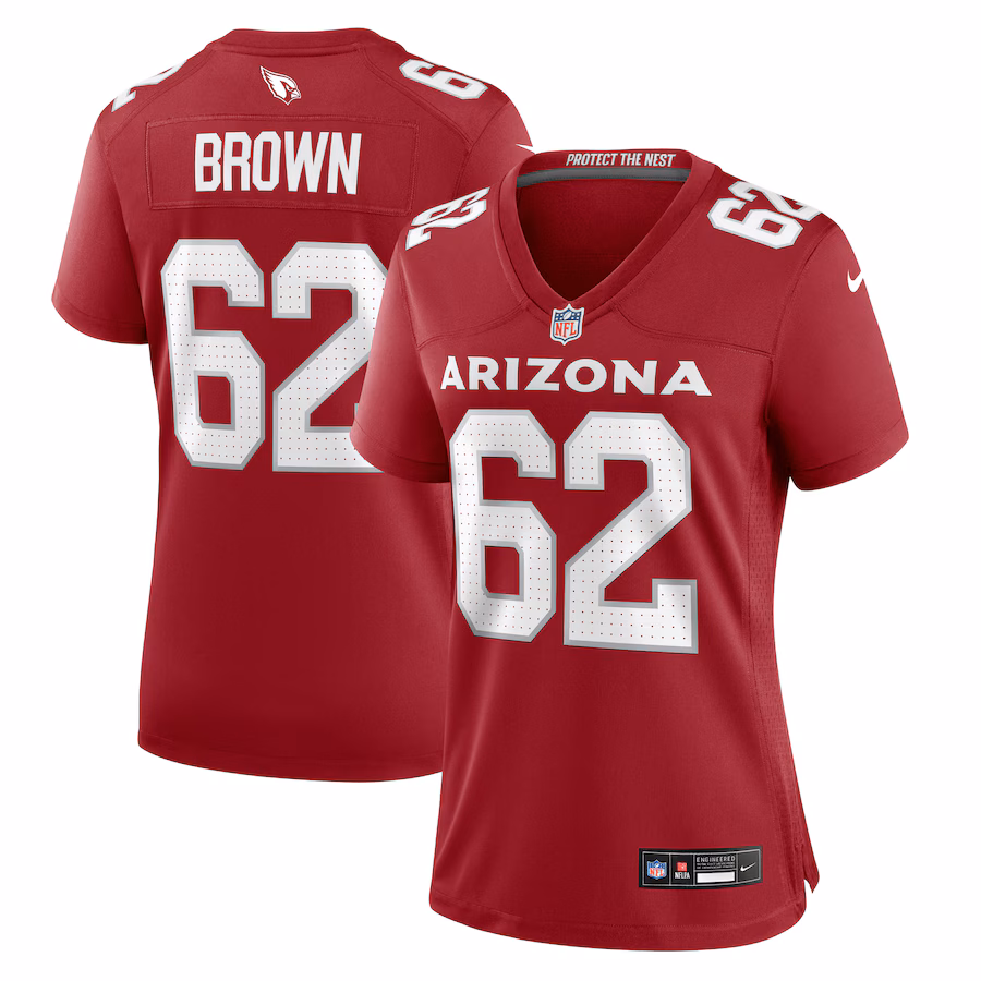Women's Arizona Cardinals Evan Brown Nike Cardinal Game Jersey - Jersey