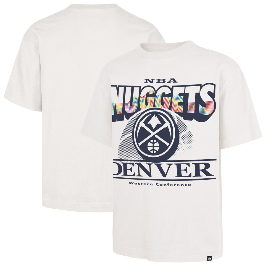Men's Denver Nuggets  '47 White City Edition Shifty Foundation T-Shirt - Jersey