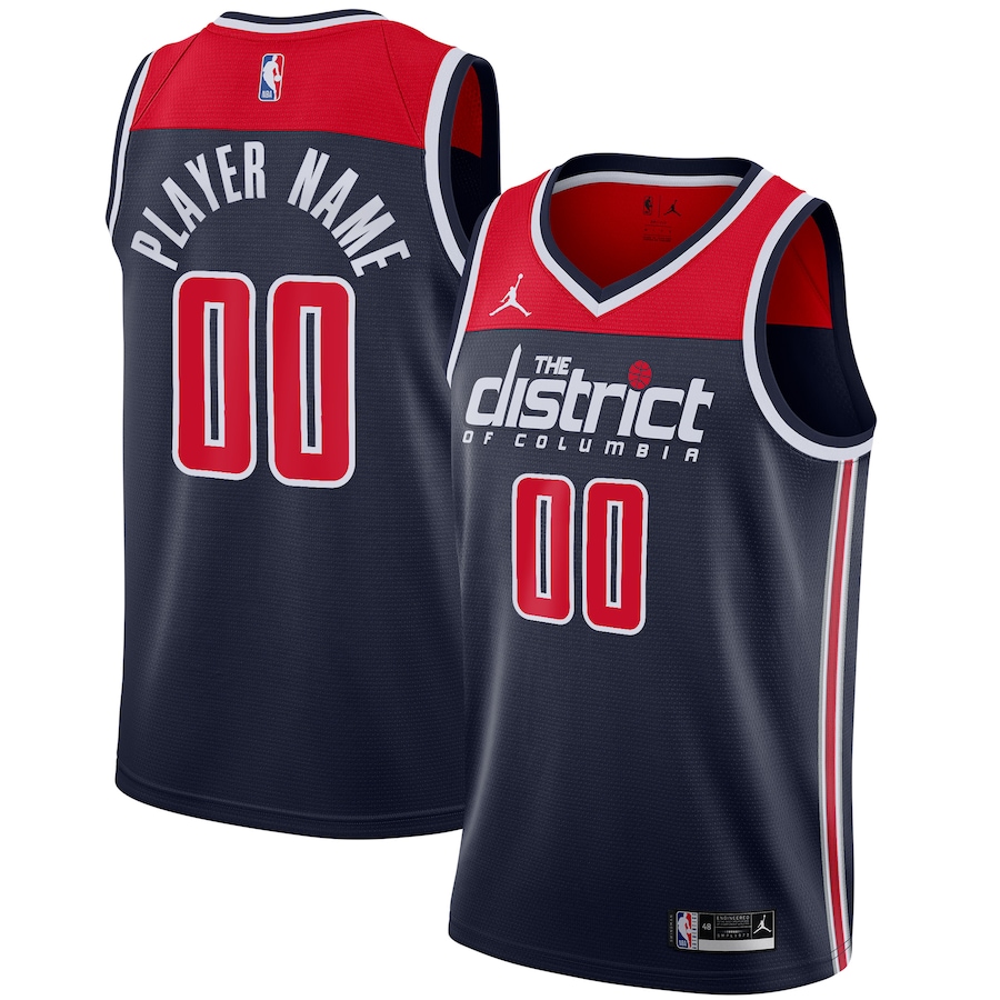 Men's Washington Wizards Jordan Brand Navy Swingman Custom Jersey - Statement Edition - Jersey