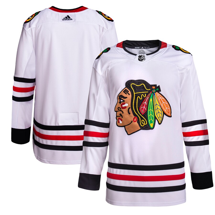 Men's Chicago Blackhawks adidas White Away Primegreen Authentic Pro Jersey - Jersey