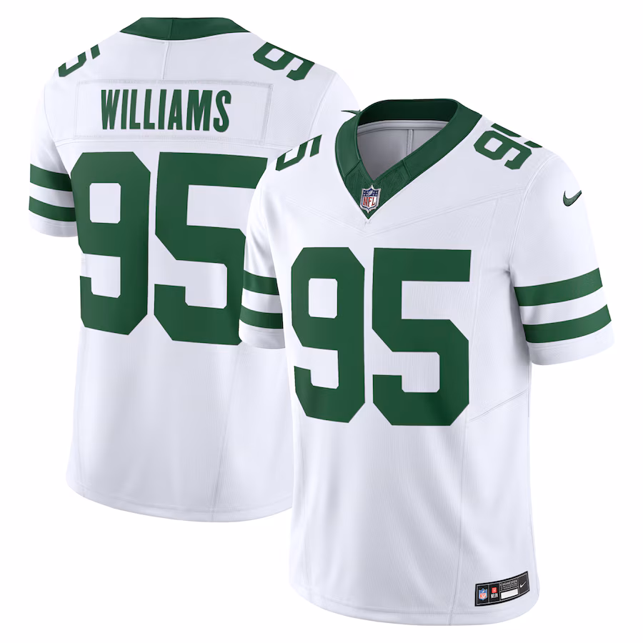 Men's New York Jets Quinnen Williams Nike Legacy White Vapor F.U.S.E. Limited Jersey - Jersey
