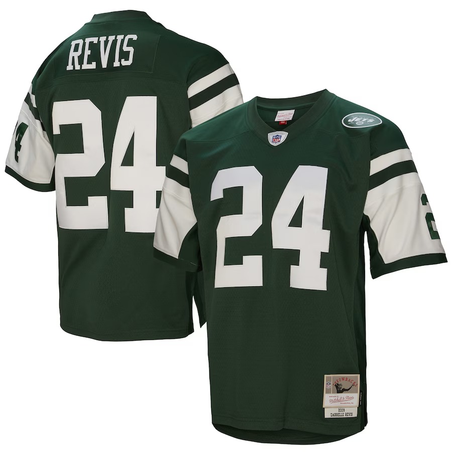 Men's New York Jets Darrelle Revis Mitchell & Ness Green Legacy Replica Jersey - Jersey