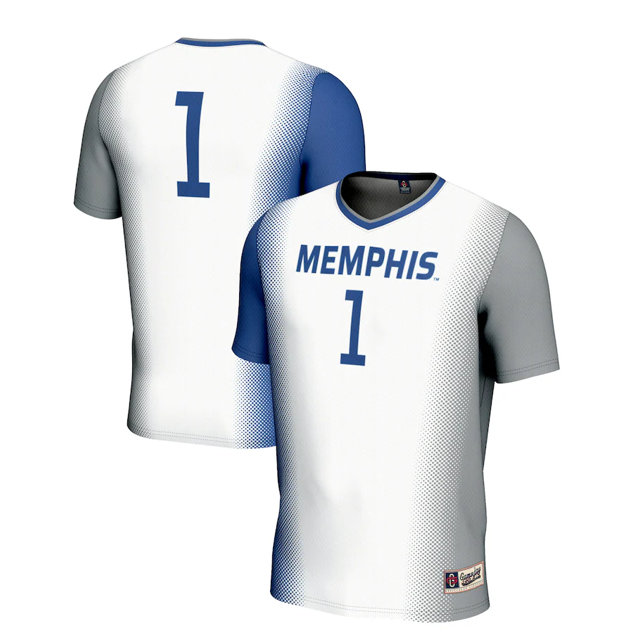 Youth GameDay Greats White #1 Memphis Tigers  Lightweight Women's Soccer Jersey - Jersey