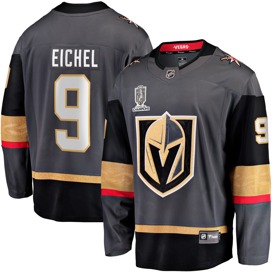 Men's Vegas Golden Knights Jack Eichel Fanatics Branded Black 2023 Stanley Cup Champions Alternate Breakaway Player Jersey - Jersey