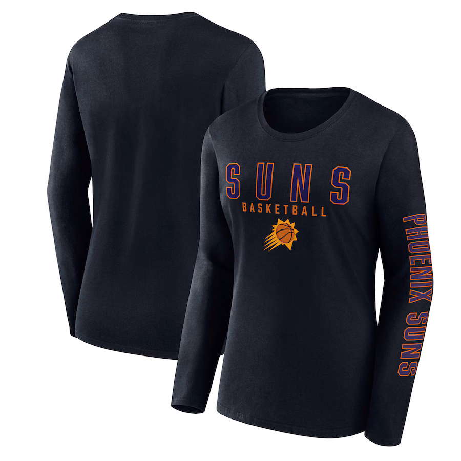 Women's Phoenix Suns Fanatics Black Top Baller Long Sleeve T-Shirt - Jersey