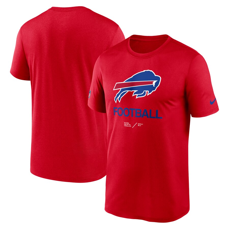 Men's Buffalo Bills Nike Red Sideline Infograph Performance T-Shirt - Jersey
