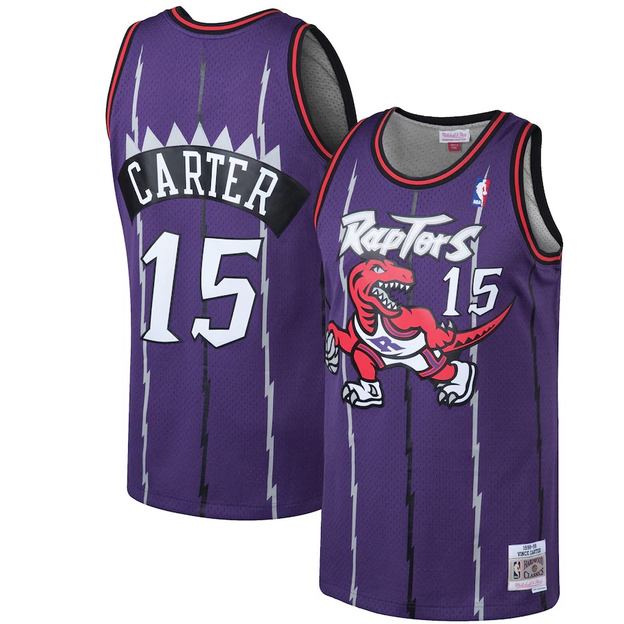 Men's Toronto Raptors Vince Carter Mitchell & Ness Purple 1998/99 Hardwood Classics Swingman Jersey - Jersey