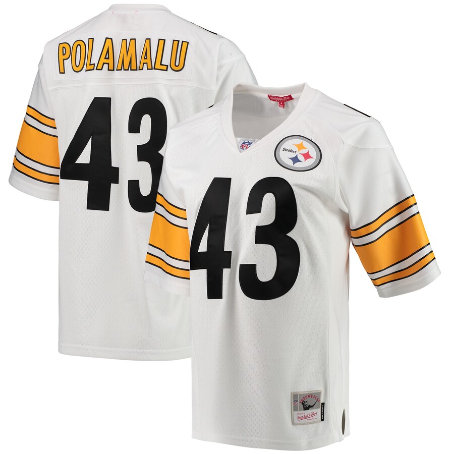 Women's Pittsburgh Steelers Troy Polamalu Mitchell & Ness White 2005 Legacy Replica Team Jersey - Jersey