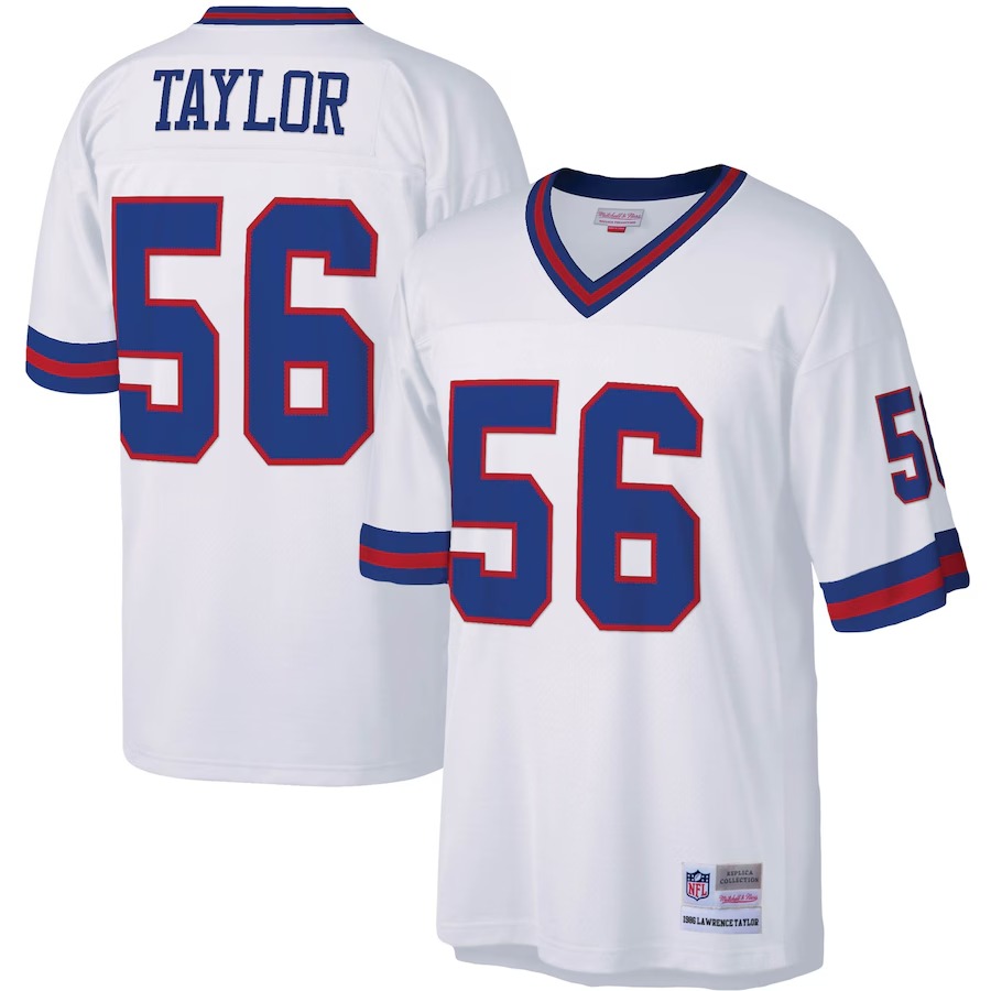 Men's New York Giants Lawrence Taylor Mitchell & Ness White Legacy Replica Jersey - Jersey