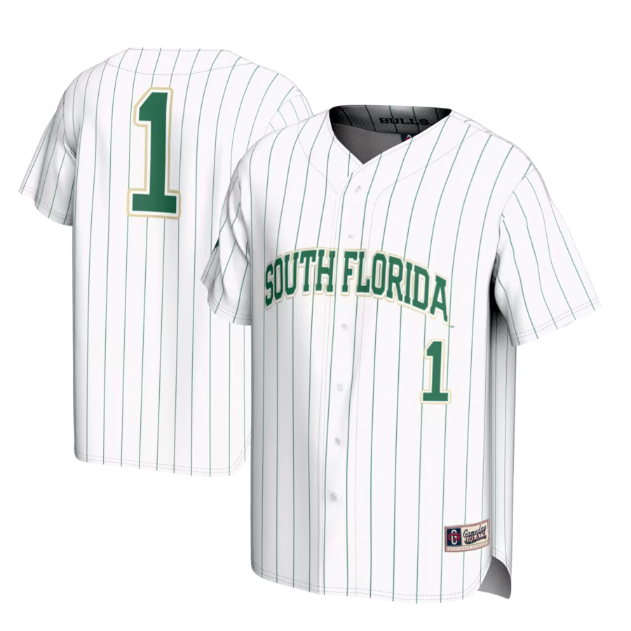 #1 South Florida Bulls GameDay Greats Lightweight Baseball Fashion Jersey - White - Jersey