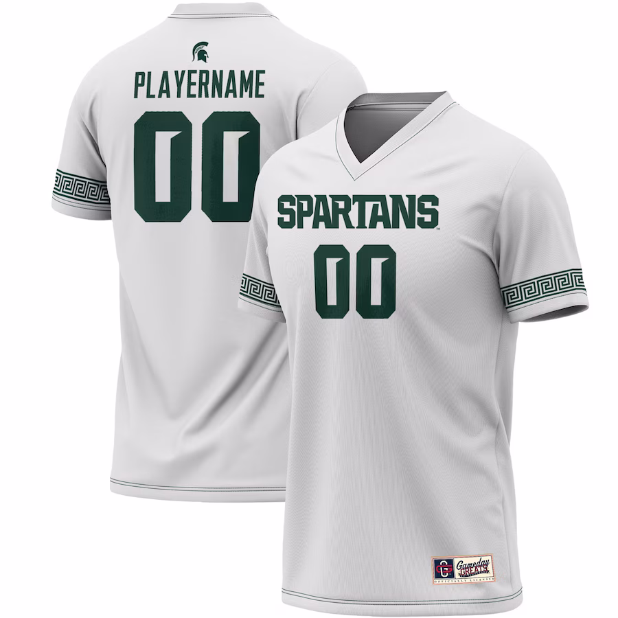Michigan State Spartans GameDay Greats NIL Pick-A-Player Lightweight Soccer Jersey - White - Jersey