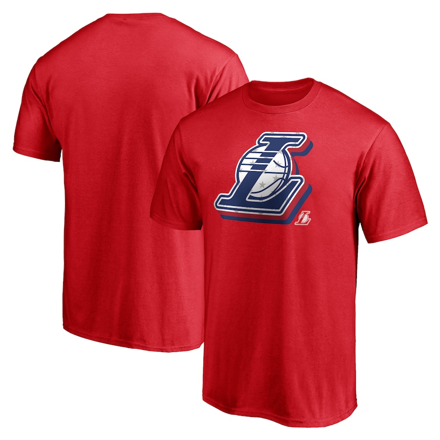 Men's Los Angeles Lakers Red Red White & Team T-Shirt - Jersey