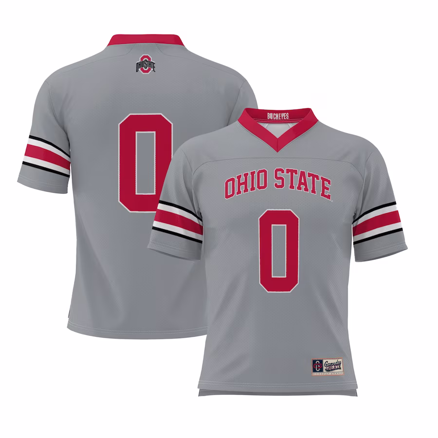 #0 Ohio State Buckeyes GameDay Greats Youth Lightweight Lacrosse Jersey - Gray - Jersey
