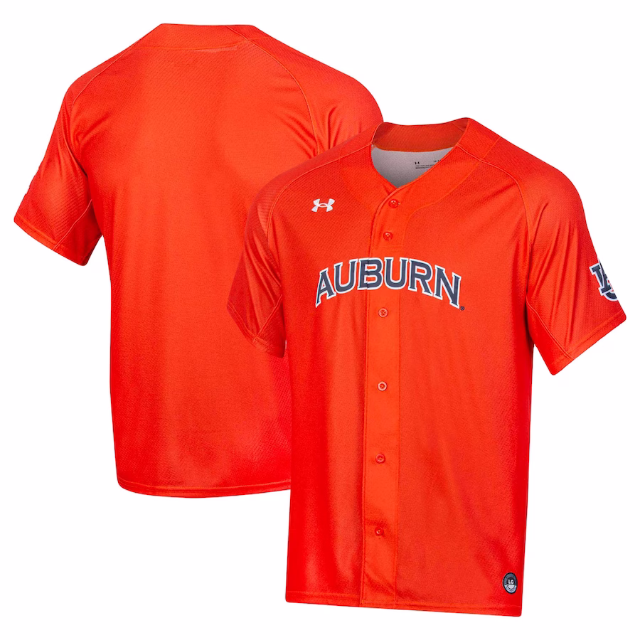 Auburn Tigers Under Armour Replica Baseball Jersey - Orange - Jersey
