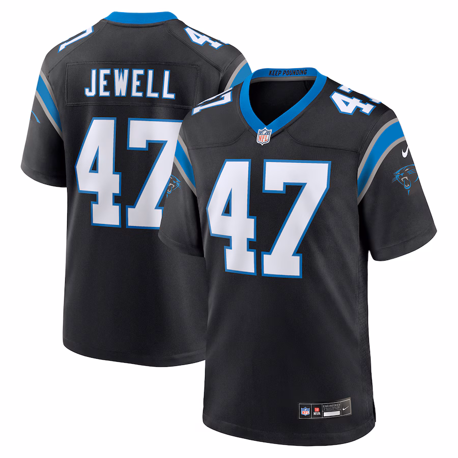Men's Carolina Panthers Josey Jewell Nike Black Game Jersey - Jersey