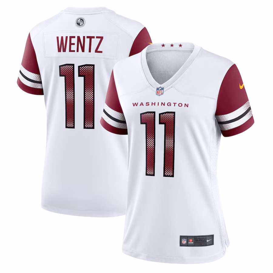 Women's Washington Commanders Carson Wentz Nike White Game Jersey - Jersey