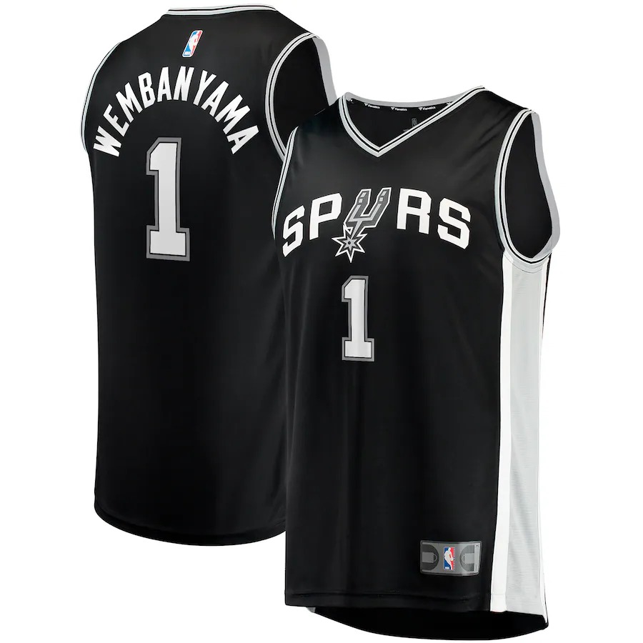 Men's San Antonio Spurs Victor Wembanyama Fanatics Black  Fast Break Replica Jersey - Icon Edition - Jersey