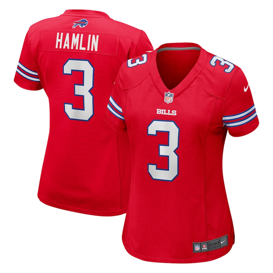 Women's Buffalo Bills Damar Hamlin Nike Red Player Jersey - Jersey