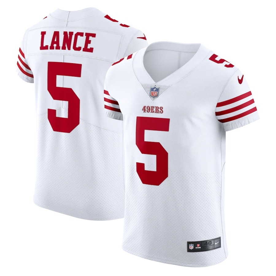 Men's San Francisco 49ers Trey Lance Nike White Vapor Elite Jersey - Jersey