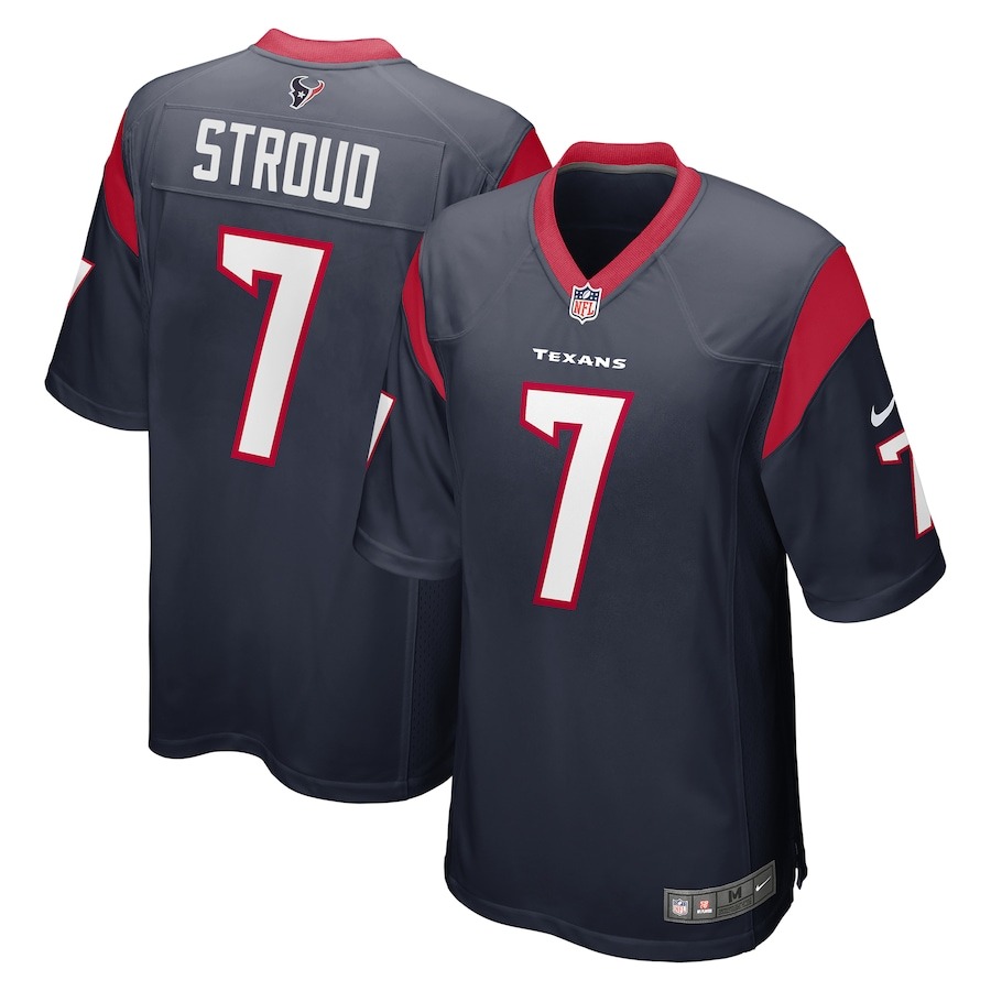 Men's Houston Texans C.J. Stroud Nike Navy 2023 NFL Draft First Round Pick Game Jersey - Jersey