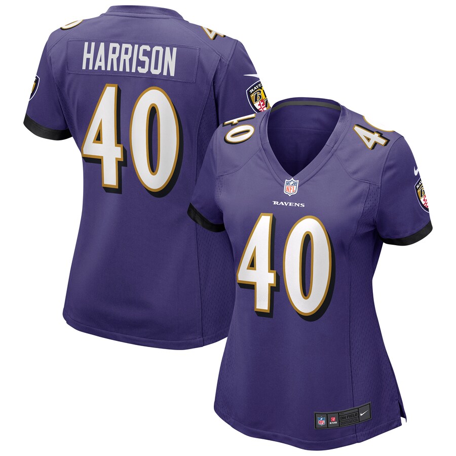 Women's Baltimore Ravens Malik Harrison Nike Purple Game Jersey - Jersey