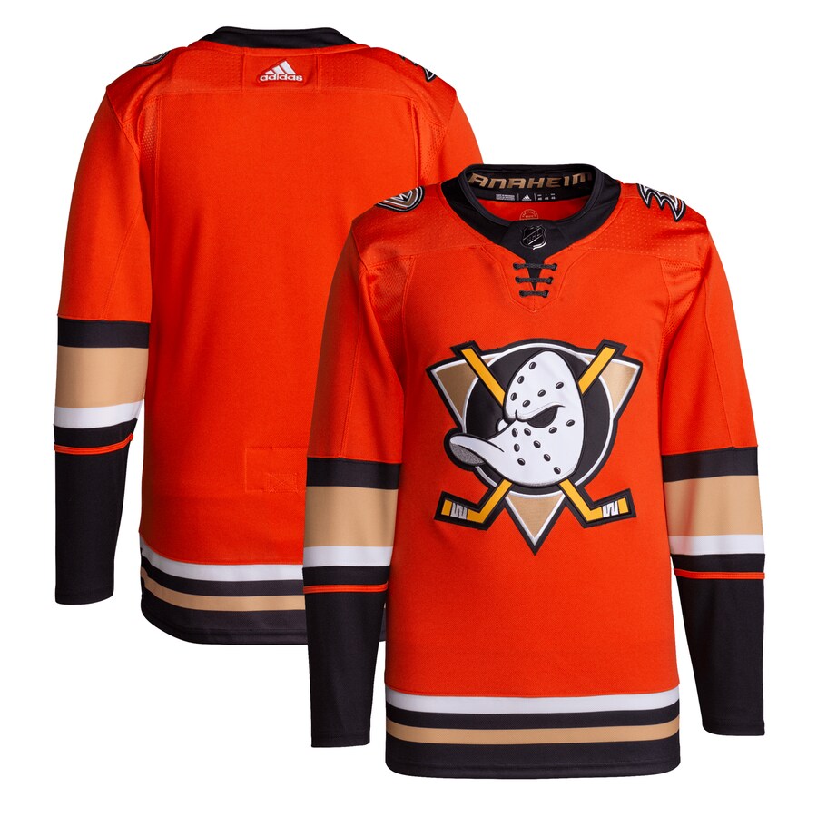 Men's Anaheim Ducks adidas Orange Alternate Primegreen Authentic Pro Blank Jersey - Jersey