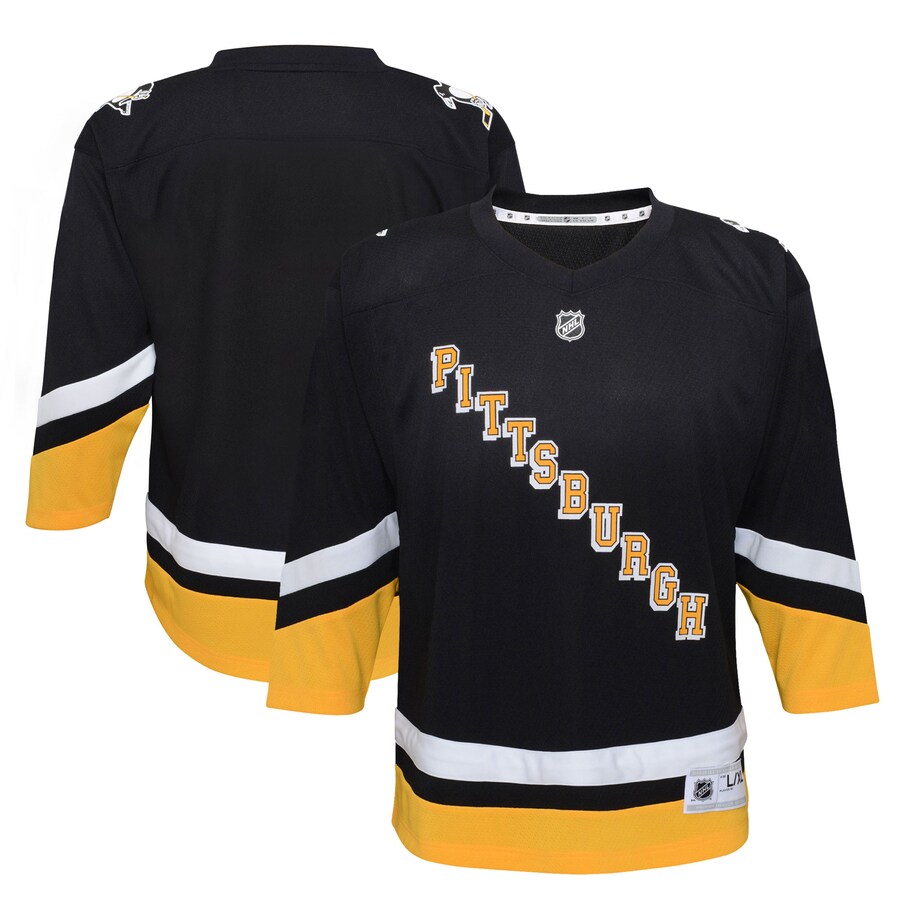 Youth Pittsburgh Penguins Black 2021/22 Alternate Replica Jersey - Jersey