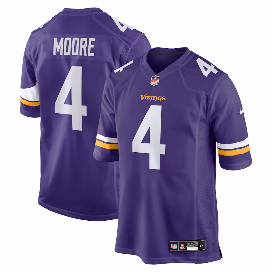 Men's Minnesota Vikings Rondale Moore Nike Purple Team Game Jersey - Jersey