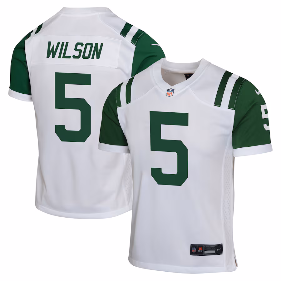 Youth New York Jets Garrett Wilson Nike White Classic Alternate Game Jersey - Jersey