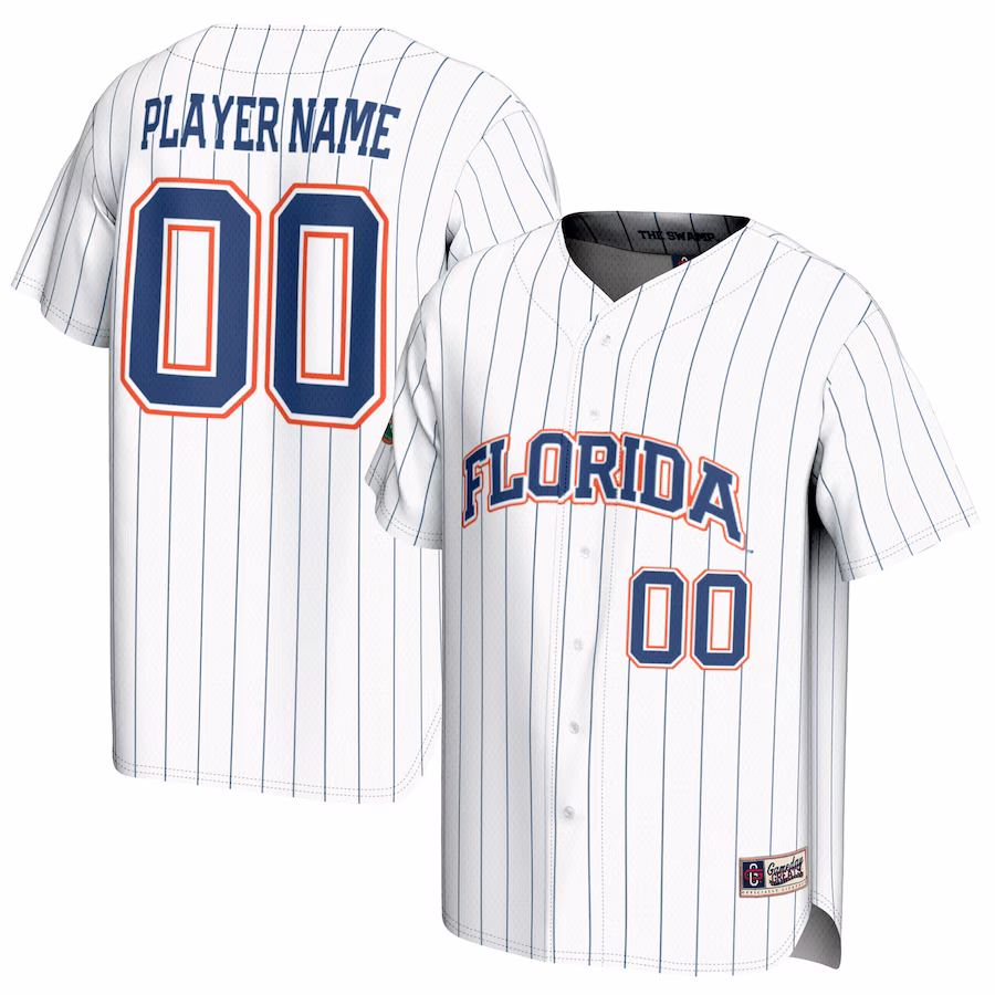 Florida Gators GameDay Greats Unisex NIL Pick-A-Player Baseball Lightweight Jersey - White - Jersey