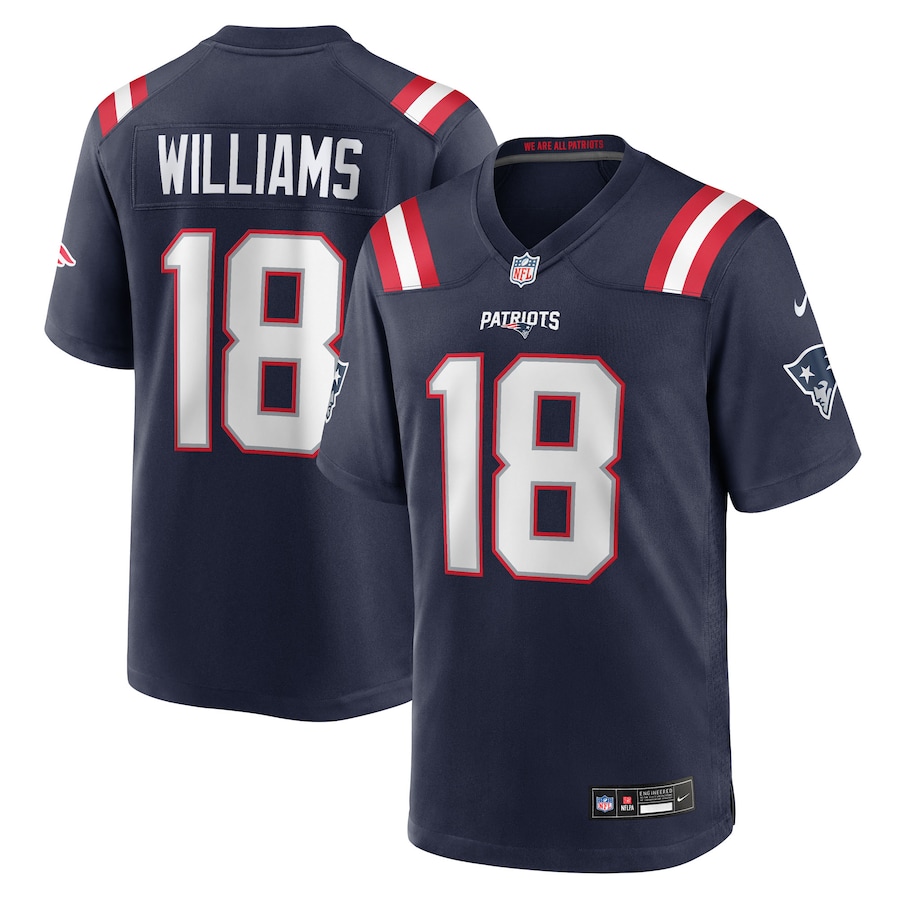 Men's New England Patriots Kyle Williams Nike Navy Team Game Jersey - Jersey