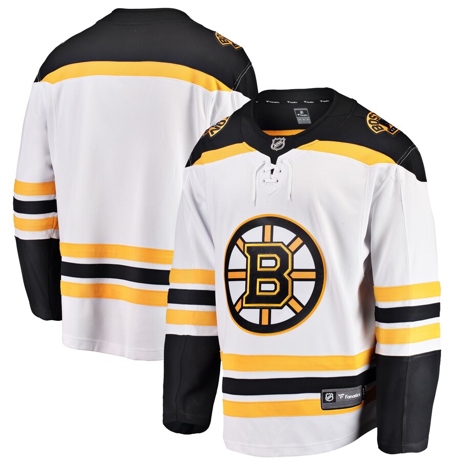 Men's Boston Bruins Fanatics Branded White Breakaway Away Jersey - Jersey