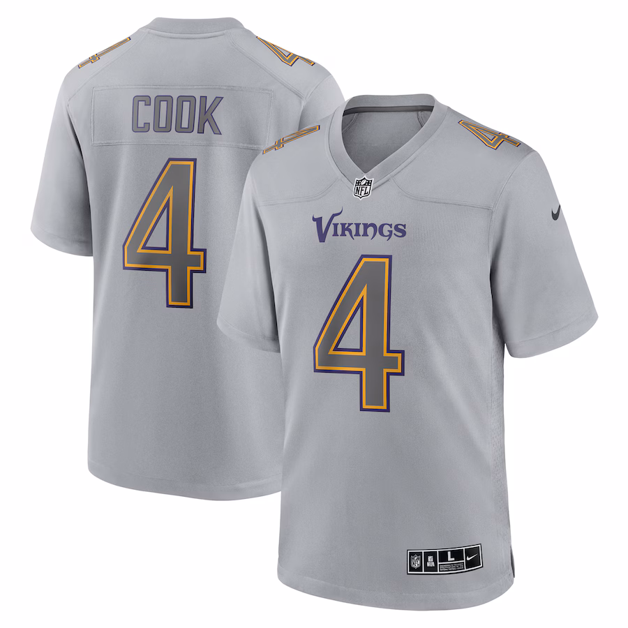 Men's Minnesota Vikings Dalvin Cook Nike Gray Atmosphere Fashion Game Jersey - Jersey