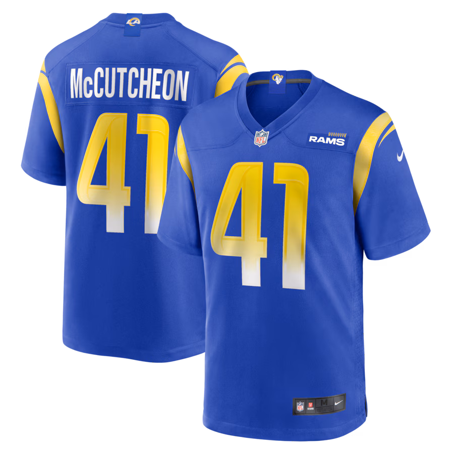 Men's Los Angeles Rams Cameron McCutcheon Nike Royal  Game Jersey - Jersey
