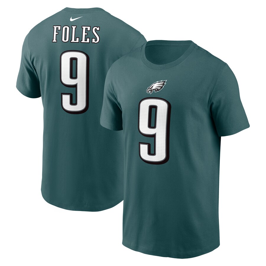 Men's Philadelphia Eagles Nick Foles Nike Midnight Green Retired Player Name & Number T-Shirt - Jersey