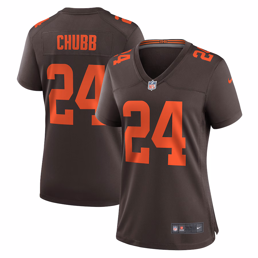 Women's Cleveland Browns Nick Chubb Nike Brown Alternate Game Jersey - Jersey