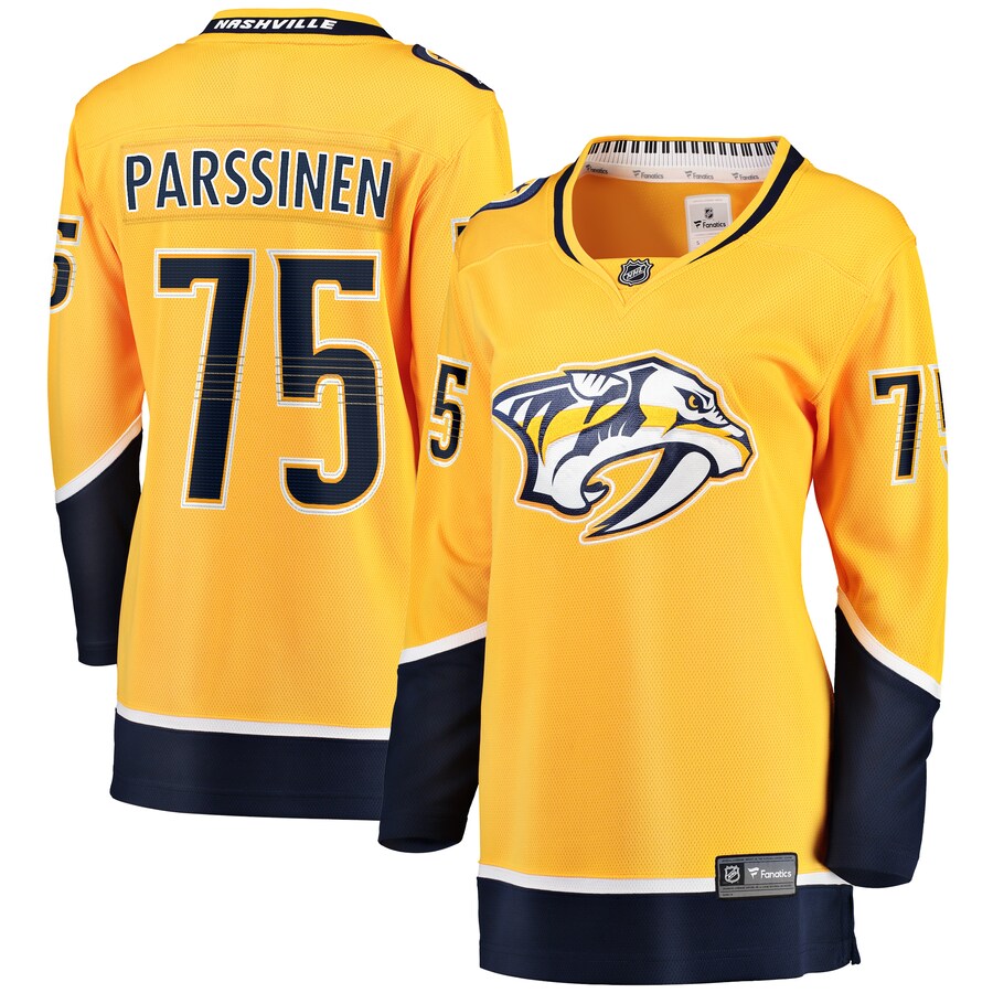 Women's Nashville Predators Juuso Parssinen Fanatics Gold Home Breakaway Player Jersey - Jersey