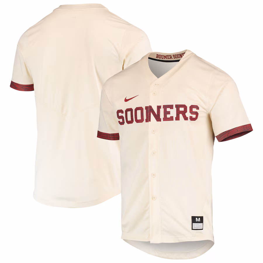 Men's Nike Natural Oklahoma Sooners Replica Baseball Jersey - Jersey