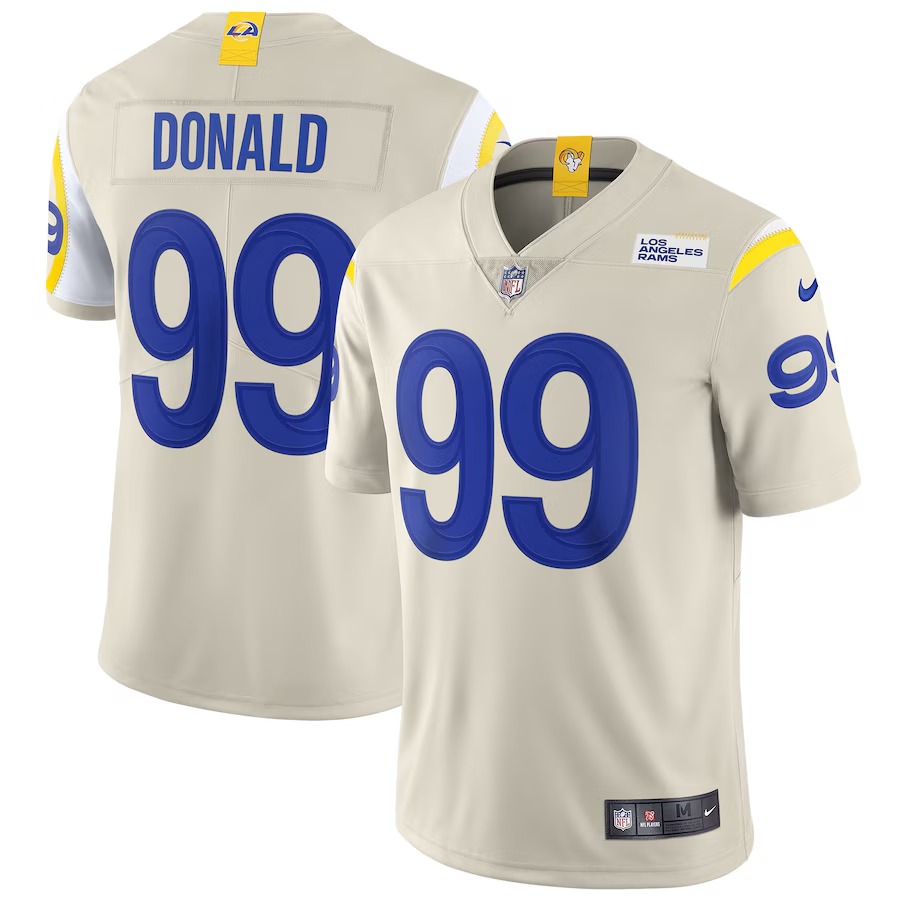 Men's Los Angeles Rams Aaron Donald Nike Bone Vapor Limited Jersey - Jersey