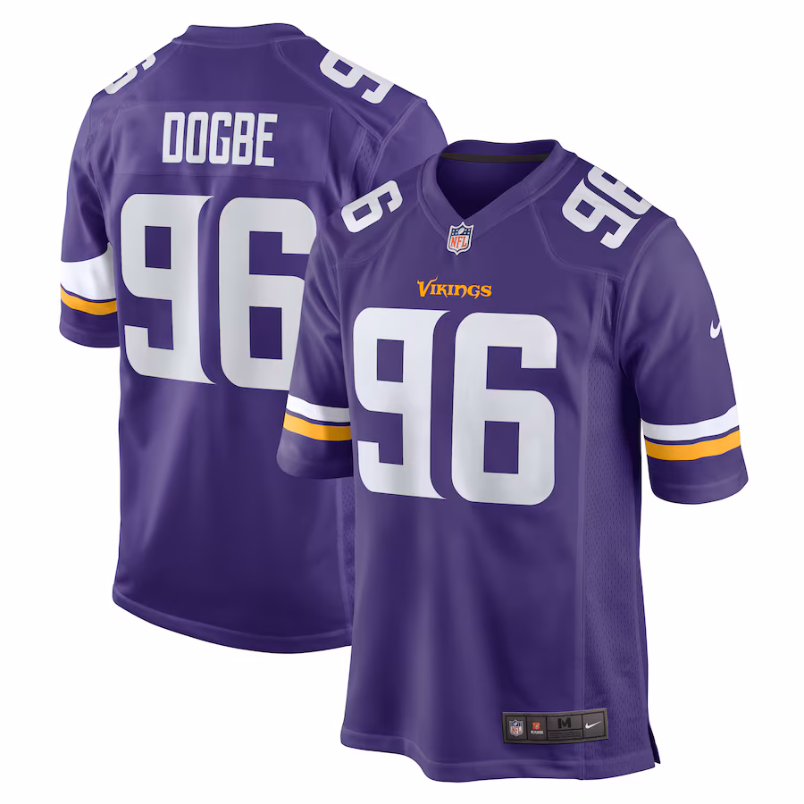 Men's Minnesota Vikings Michael Dogbe Nike  Purple Team Game Jersey - Jersey