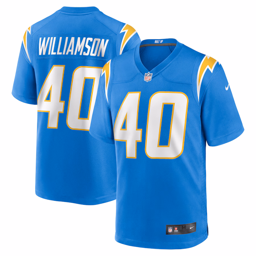 Men's Los Angeles Chargers Kendall Williamson Nike Powder Blue Team Game Jersey - Jersey