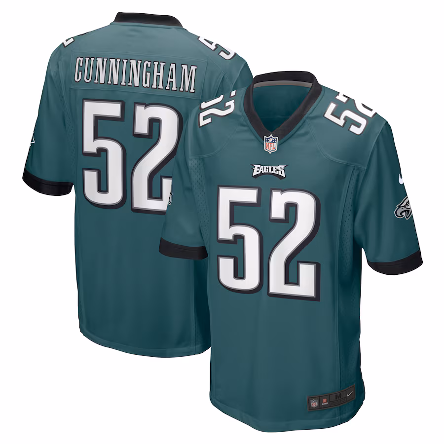 Men's Philadelphia Eagles Zach Cunningham Nike Midnight Green Team Game Jersey - Jersey