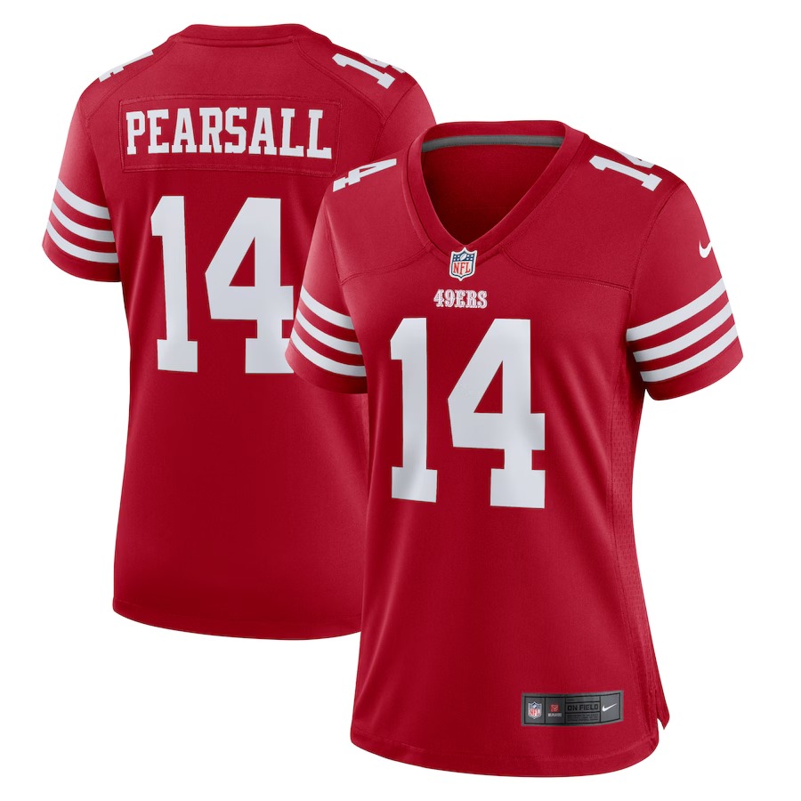 Women's San Francisco 49ers Ricky Pearsall Nike  Scarlet Team Game Jersey - Jersey