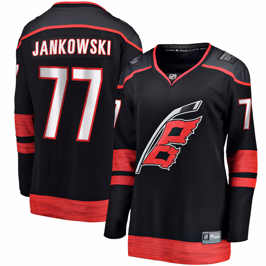Women's Carolina Hurricanes Mark Jankowski Fanatics Black Home Breakaway Player Jersey - Jersey