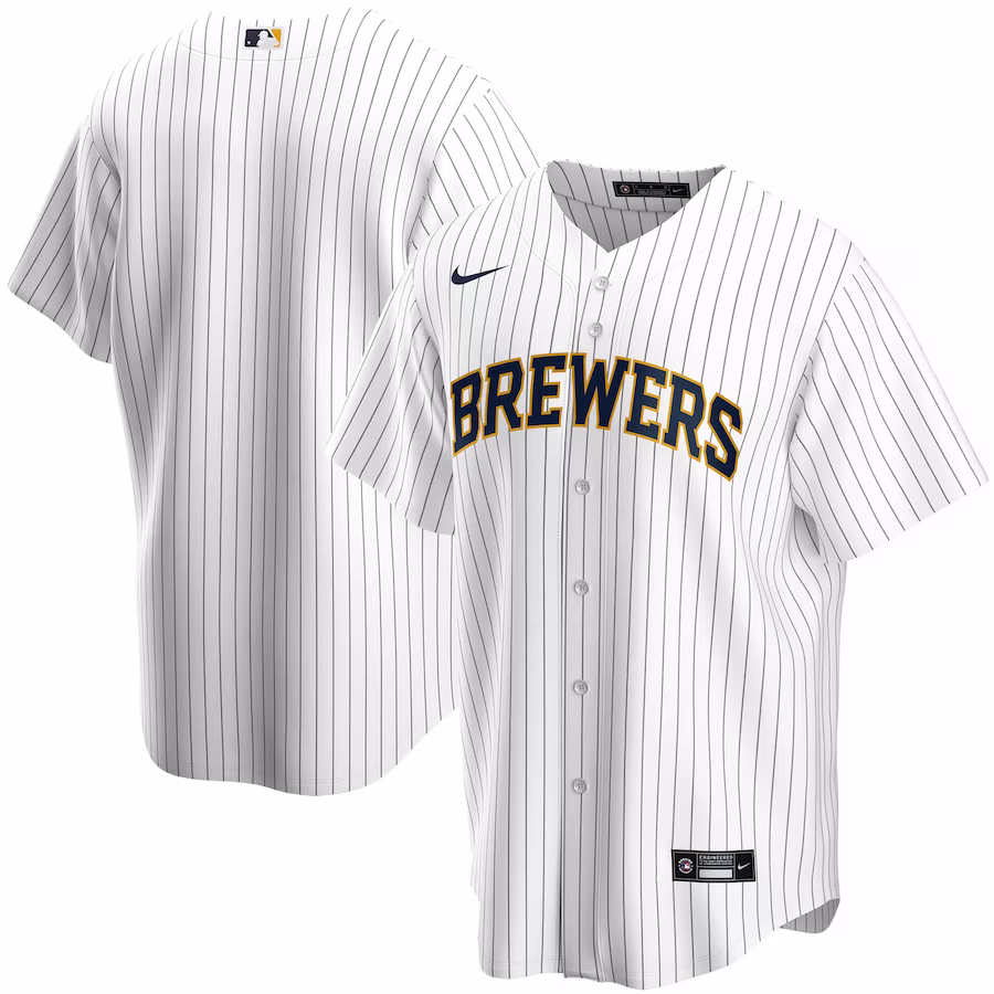 Youth Milwaukee Brewers Nike White Home Replica Team Jersey - Jersey
