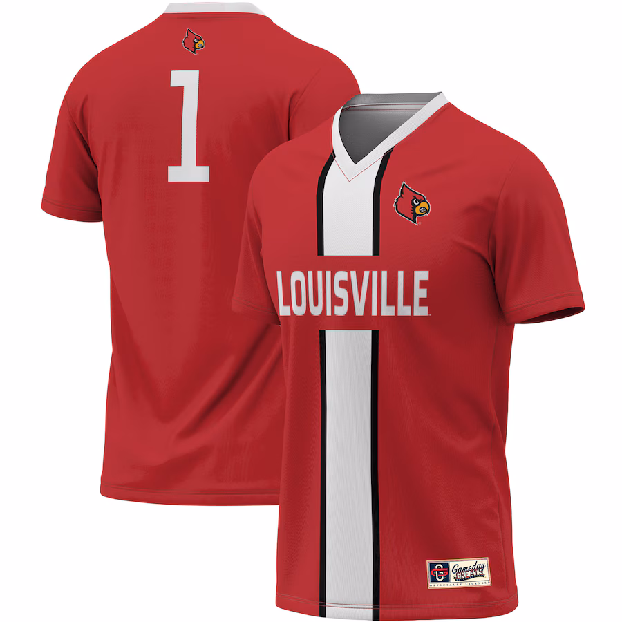 Unisex ProSphere #1 Red Louisville Cardinals Lightweight Soccer Jersey - Jersey