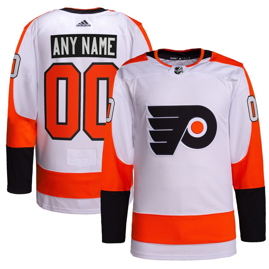 Men's Philadelphia Flyers adidas White Away Authentic Pro Custom Jersey - Jersey