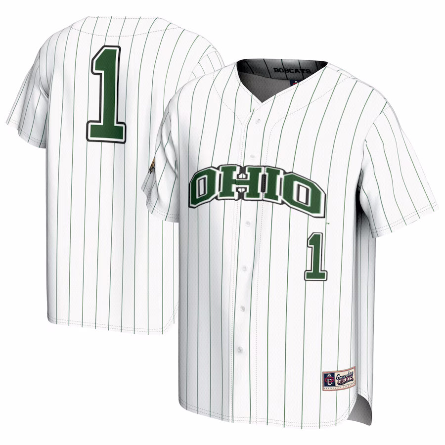 #1 Ohio Bobcats GameDay Greats Youth  Lightweight Baseball Fashion Jersey – White - Jersey